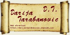 Darija Tarabanović vizit kartica